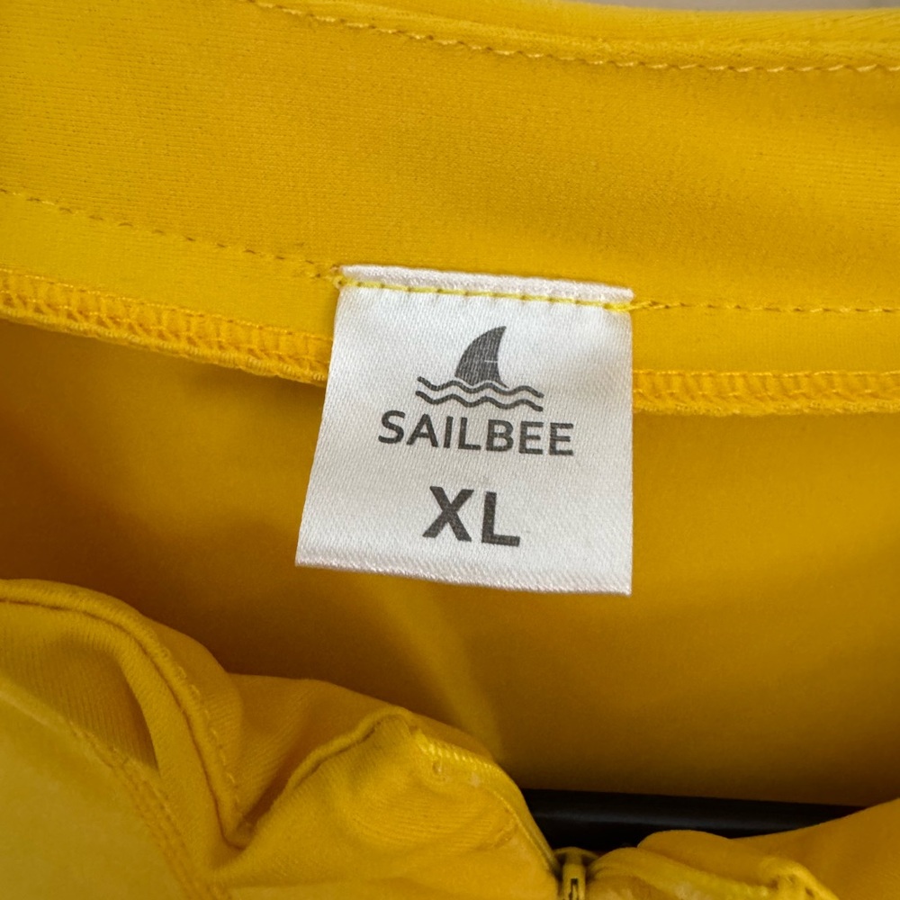 Bright Yellow Long Sleeve Sailbee swim cover up women’s XL B - Picture 3 of 4